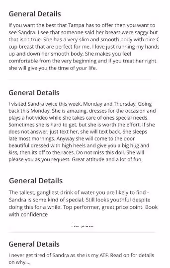 companion/Massage Sandra in Tampa, FL